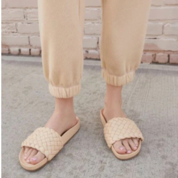 LOEFFLER RANDALL Sonnie Woven Slide Sandals Ballet Pink Womens Size 11B - Picture 9 of 10